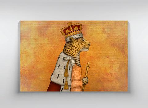 Canvas "In every woman there is a queen" (Leopard)