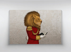 Canvas "The word is stronger than the army" (Lion)