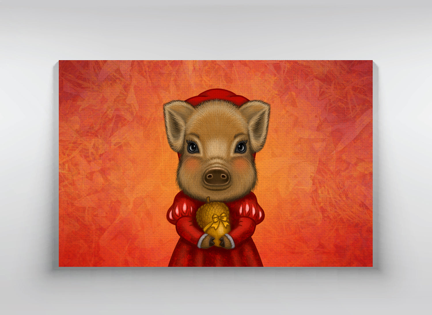 Canvas "A small gift is better than a great promise" (Wild boar)