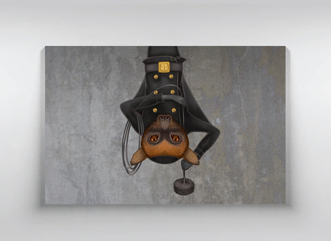 Canvas "He who works, gets dirty" (Large flying fox)