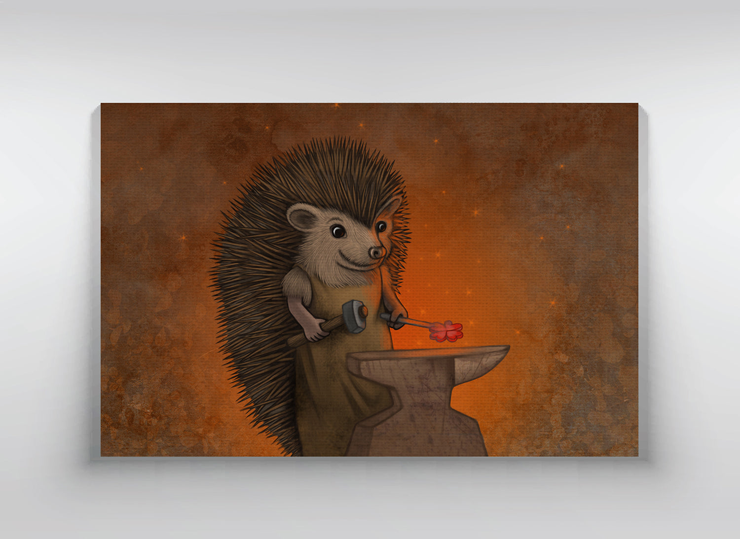 Canvas "Everyone is the blacksmith of his own fortune" (Hedgehog)