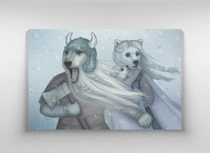 Canvas "It is the great North wind that made the Vikings" (Polar bears)
