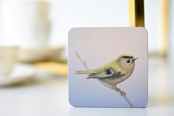 Coaster "A small tear relieves a great sorrow" (Goldcrest)