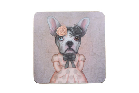 Coaster "We all have light and dark inside us" (French bulldog)