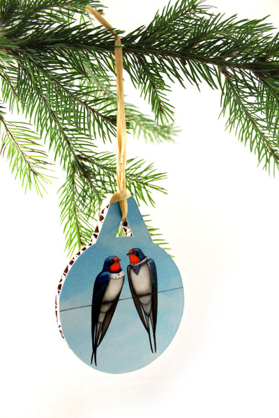 Christmas tree decoration "Everybody loves his homeland" (Swallows)