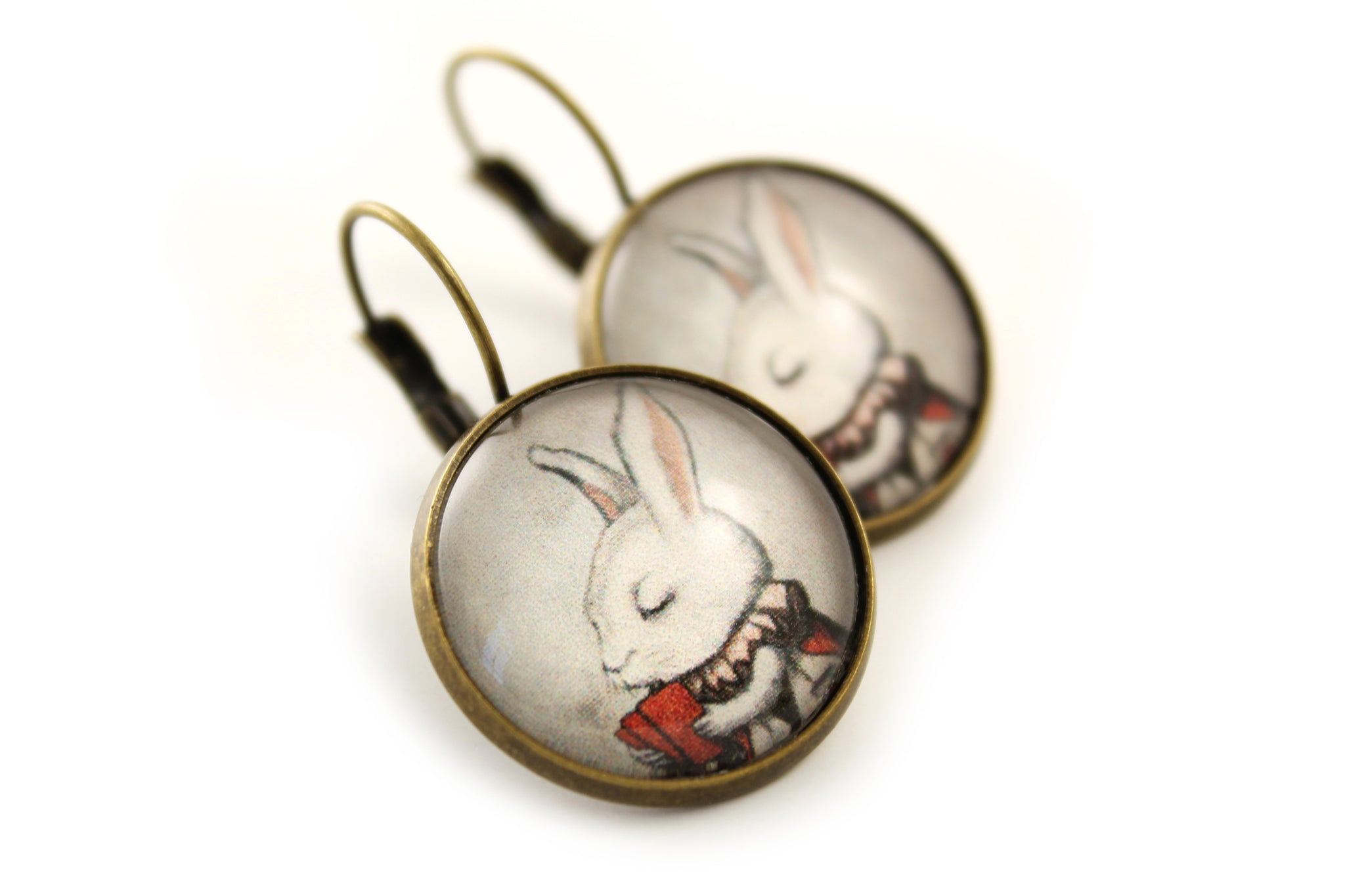 Earrings "Unlucky at cards, lucky in love" (Hare)