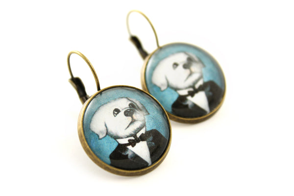 Earrings "The apple never falls far from the tree" (Dog)