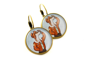 Earrings "Have courage and the world Is yours" (Dog)
