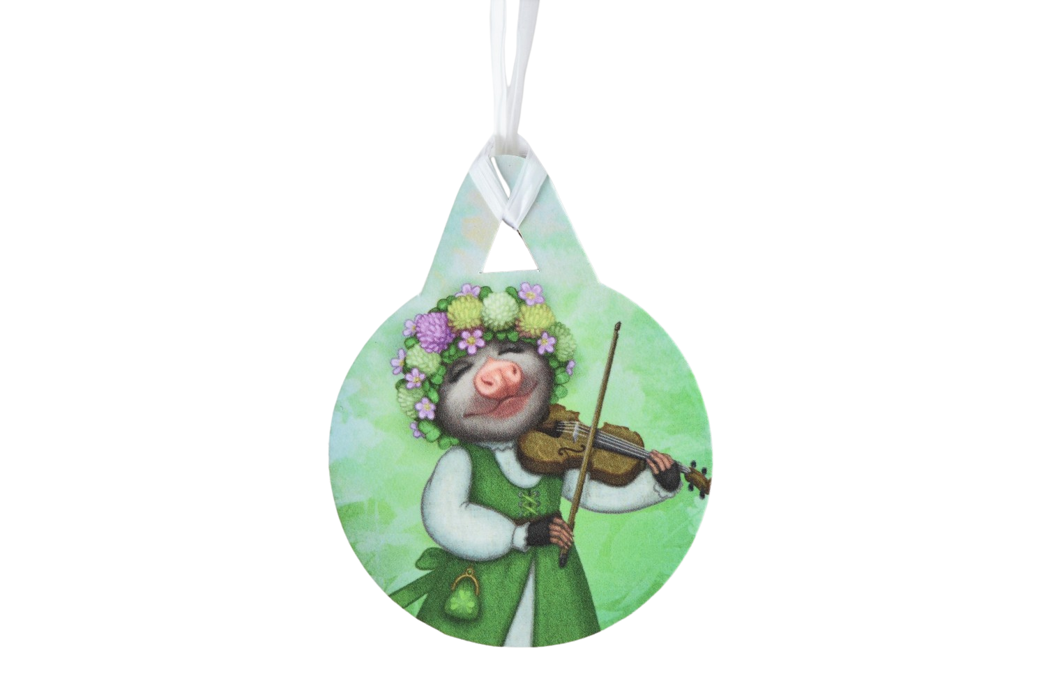 Christmas tree decoration "The older the fiddle the sweeter the tune" (Opossum)