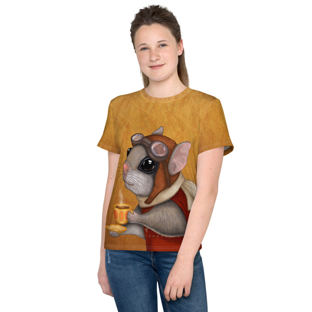 Unisex youth T-shirt "Who is timid in the woods boasts at home" (Flying squirrel)