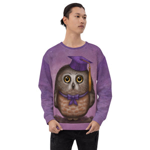 Unisex sweatshirt "Wonder is beginning of wisdom" (Owl)