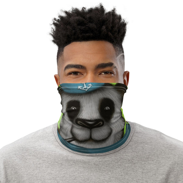 Neck gaiter "Rowing slower will get you further" (Giant panda)
