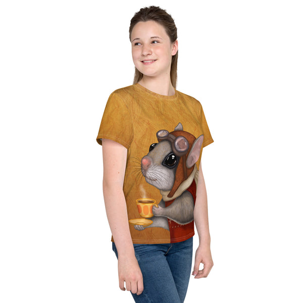 Unisex youth T-shirt "Who is timid in the woods boasts at home" (Flying squirrel)
