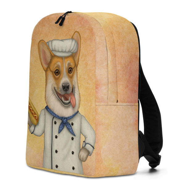 Backpack "An empty belly is the best cook" (Pembroke Welsh corgi)
