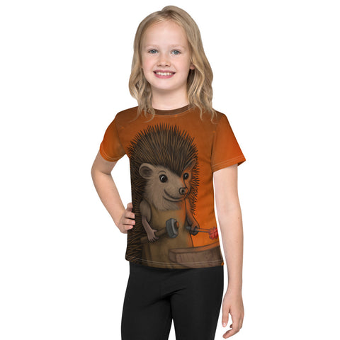 Unisex kids T-shirt "Everyone is the blacksmith of his own fortune" (Hedgehog)