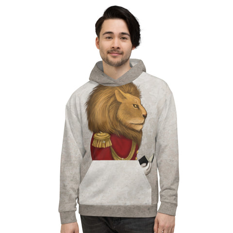 Unisex hoodie "The word is stronger than the army" (Lion)