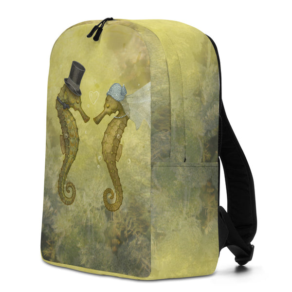 Backpack "Sea has hundred hearts" (Seahorses)