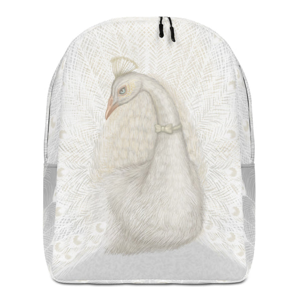 Backpack "Every bird is proud of its feathers" (White peacock)