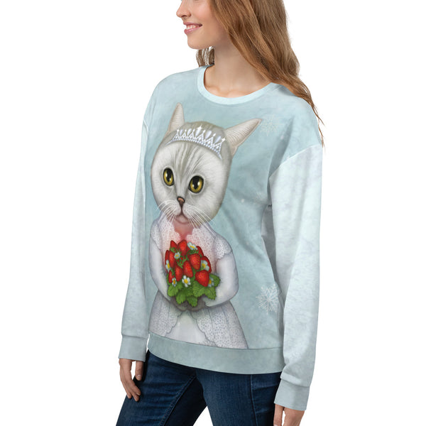 Unisex sweatshirt "Don't marry a girl who wants strawberries in January" (British Shorthair)