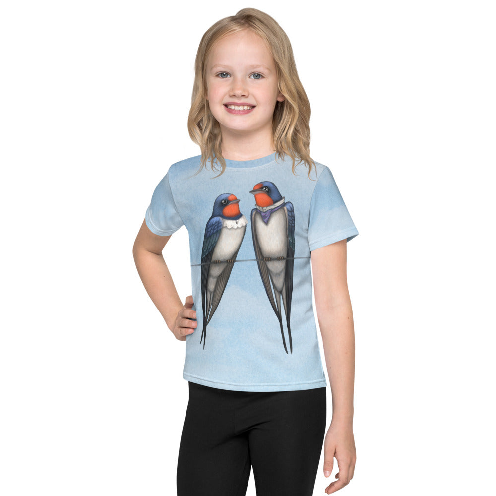 Unisex kids T-shirt "Everybody loves his homeland" (Swallows)