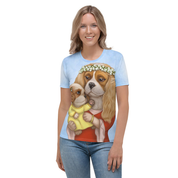 Women's T-shirt "Time brings everything to those who can wait for it" ( Cavalier King Charles Spaniels)