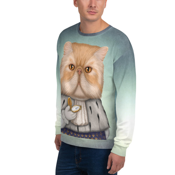 Unisex sweatshirt "Punctuality is the politeness of kings" (Persian cat)