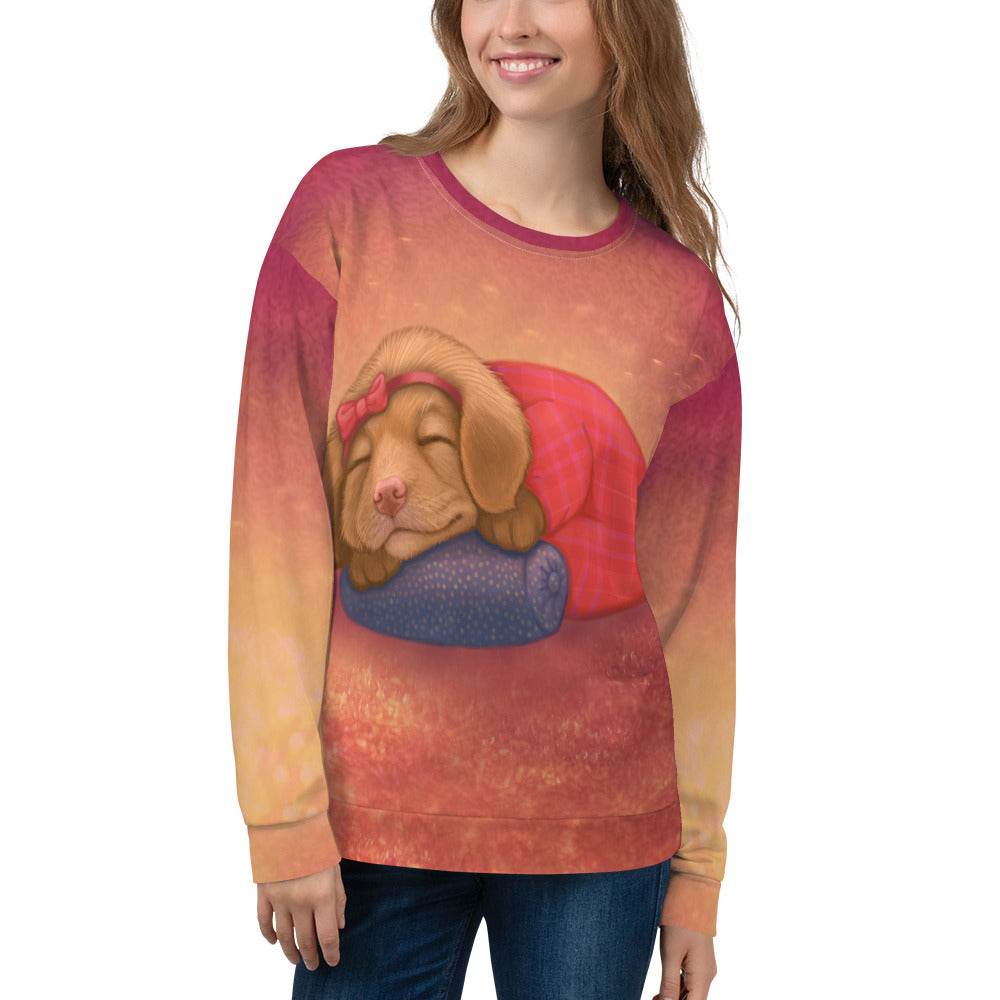 Unisex sweatshirt "Let her sleep for when she wakes she will move mountains" (Nova Scotia Duck Tolling Retriever)