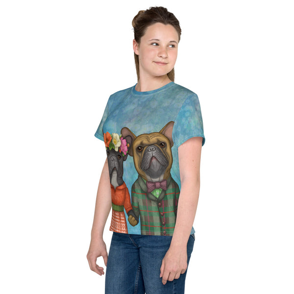 Unisex youth T-shirt "A life without love is like a year without summer" (French Bulldogs)
