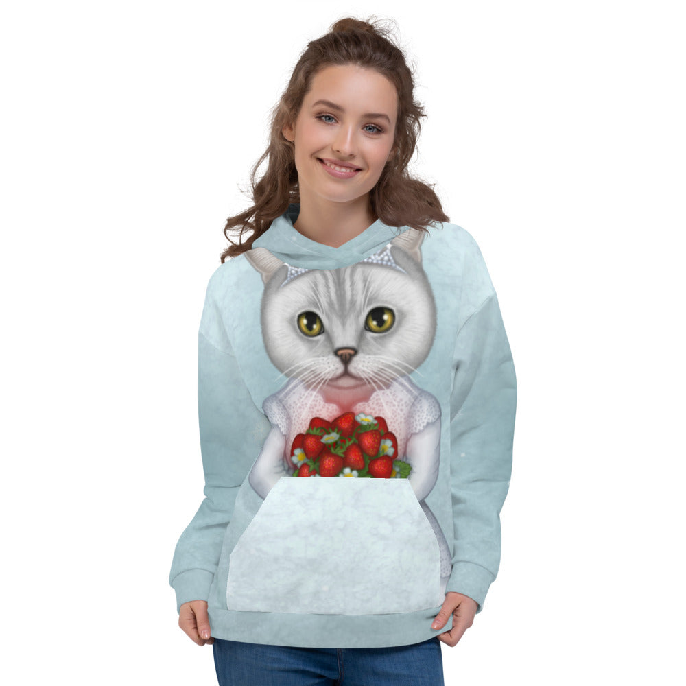 Unisex hoodie "Don't marry a girl who wants strawberries in January" (British Shorthair)