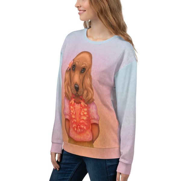 Unisex sweatshirt "Love is worn like a wreath through the summers and the winters" (English Cocker Spaniel)