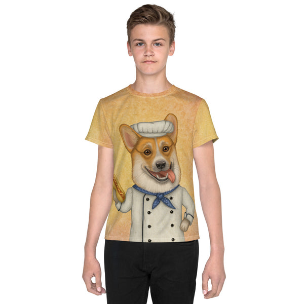 Unisex youth T-shirt "An empty belly is the best cook" (Pembroke Welsh Corgi)