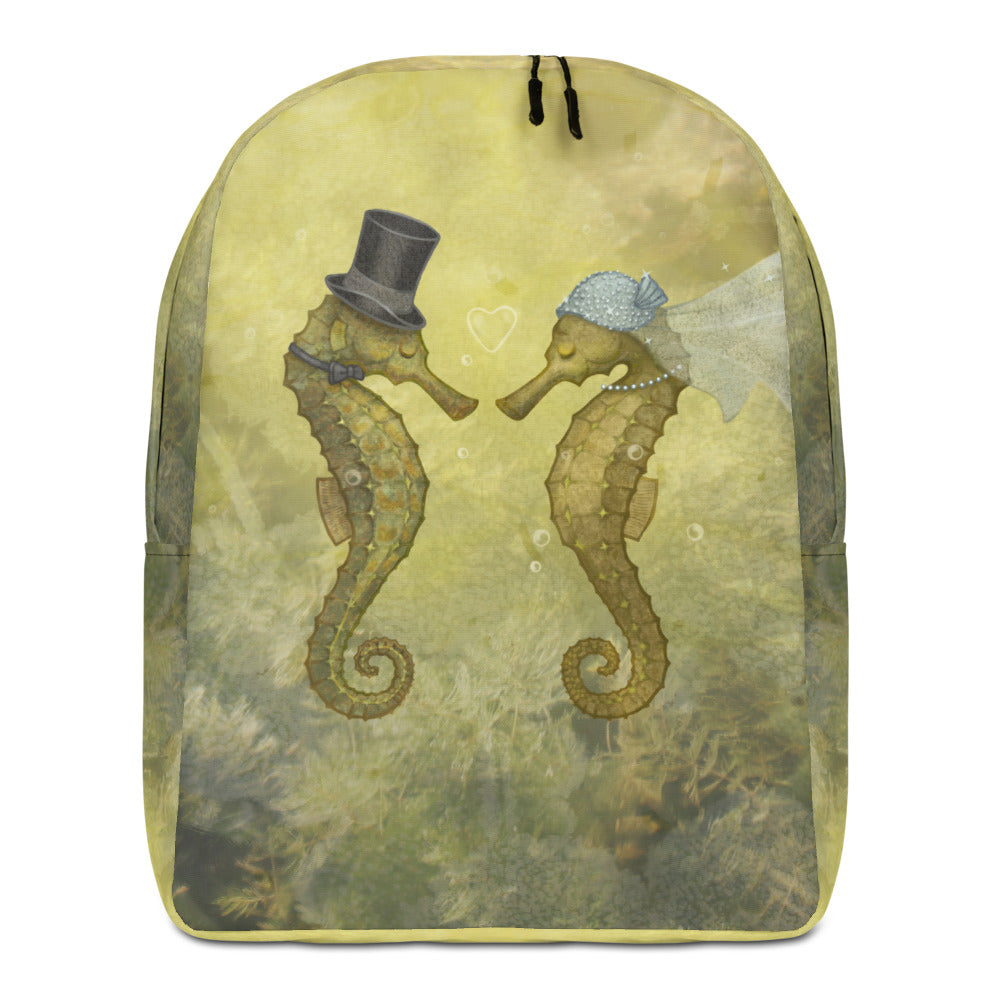 Backpack "Sea has hundred hearts" (Seahorses)