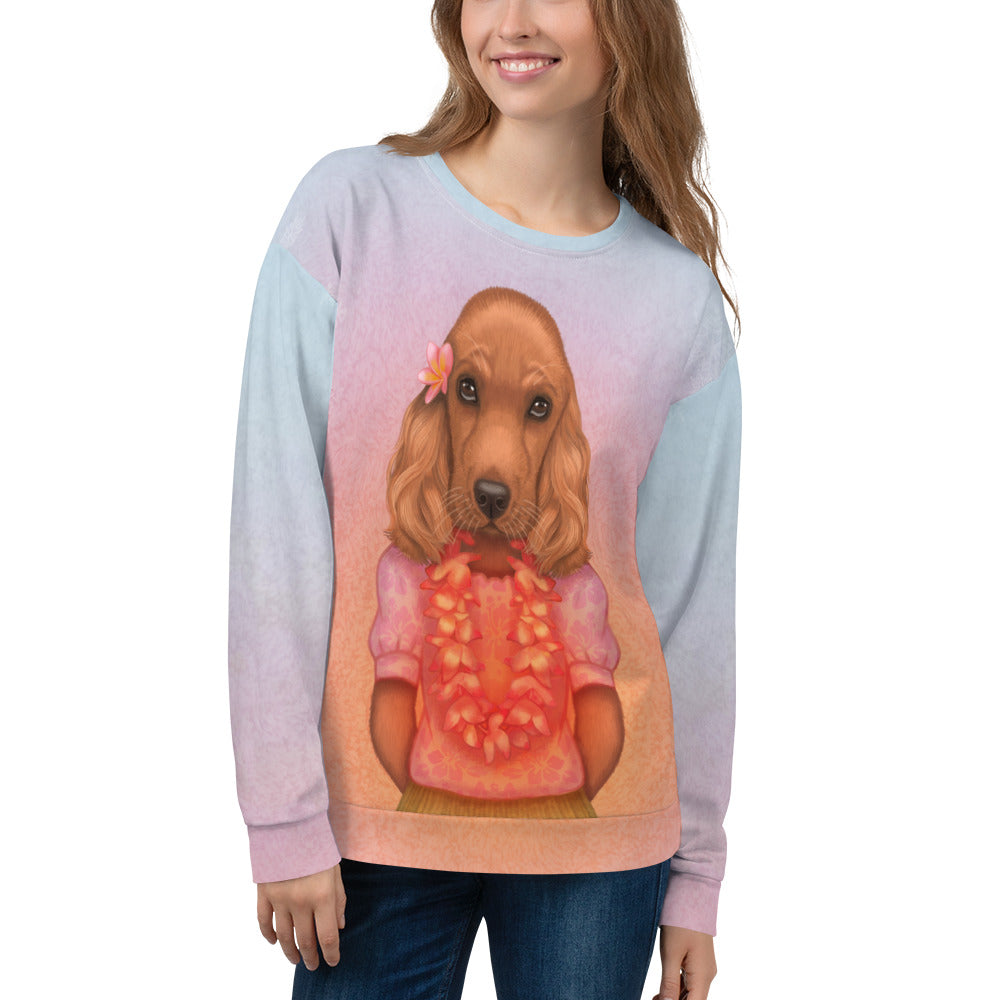 Unisex sweatshirt "Love is worn like a wreath through the summers and the winters" (English Cocker Spaniel)