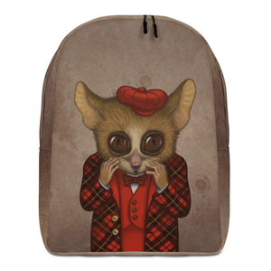 Backpack "Fear has big eyes" (Mouse lemur)