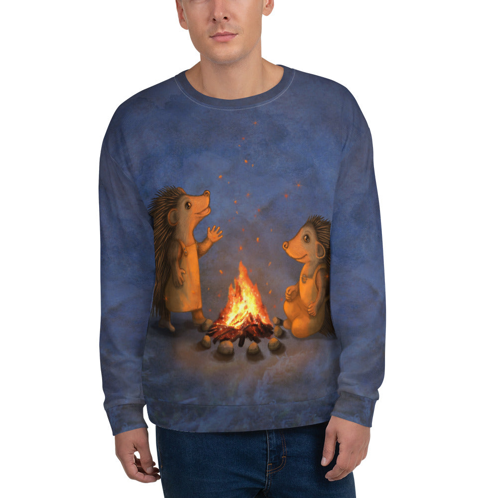 Unisex sweatshirt "Blacksmith's children are not afraid of sparks" (Hedgehogs)