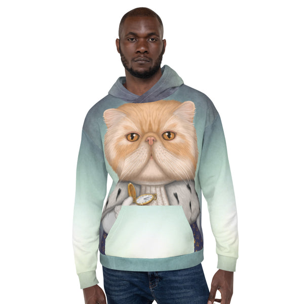 Unisex hoodie "Punctuality is the politeness of kings" (Persian cat)