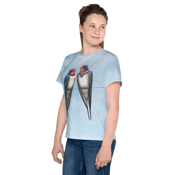 Unisex youth T-shirt "Everybody loves his homeland" (Swallows)