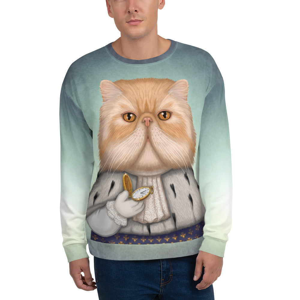 Unisex sweatshirt "Punctuality is the politeness of kings" (Persian cat)