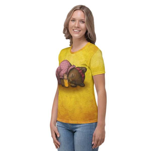 Women's T-shirt "Sleeping is sweeter than honey" (Bear)
