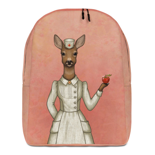 Backpack "An apple a day keeps the doctor away" (Deer)