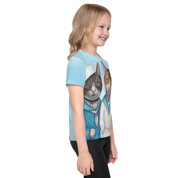 Unisex kids T-shirt "Brothers and sisters are as close as hands and feet" (Cats)