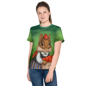 Unisex youth T-shirt "Other land blueberry, own land strawberry" (Chipmunk)