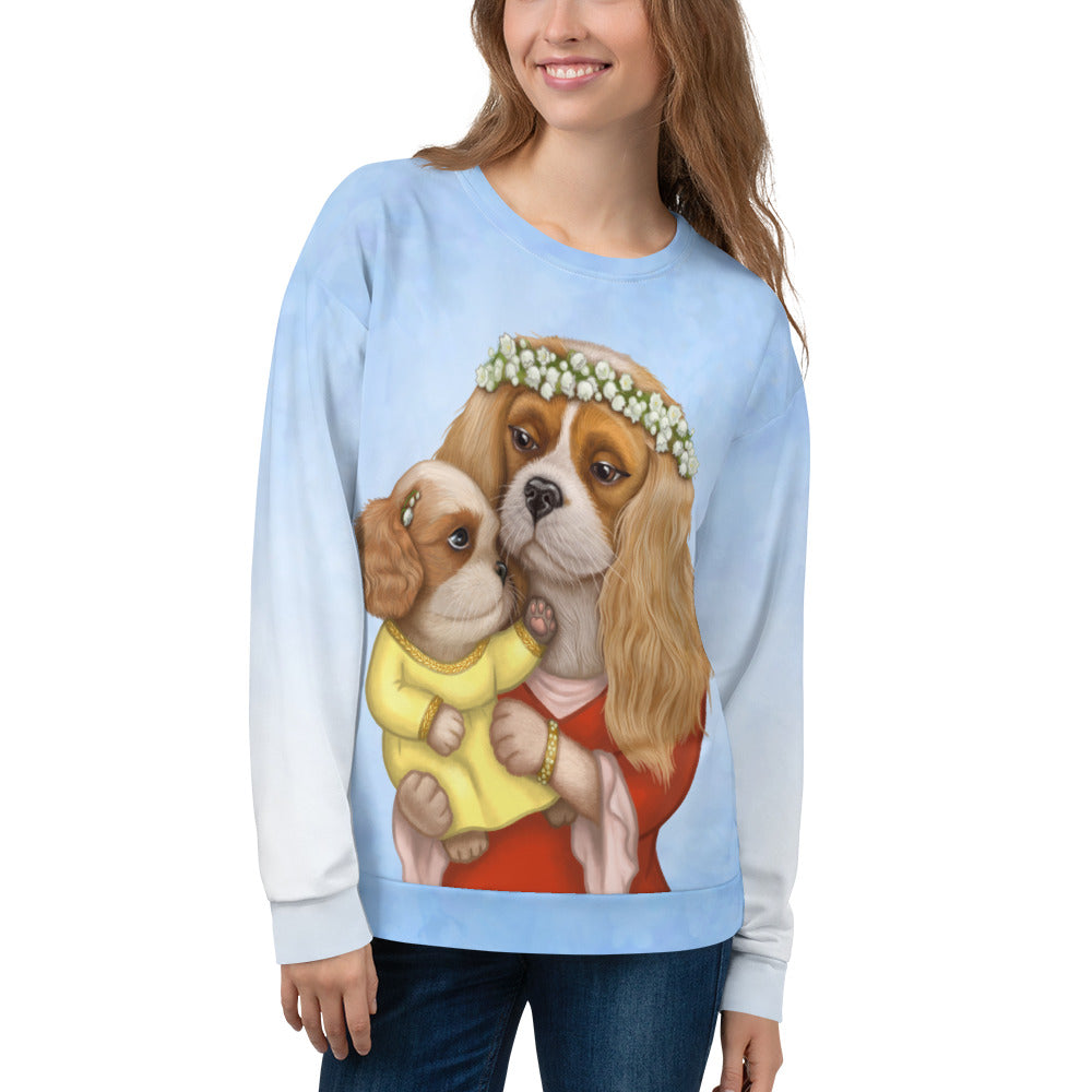 Unisex sweatshirt "Time brings everything to those who can wait for it" (Cavalier King Charles Spaniels)