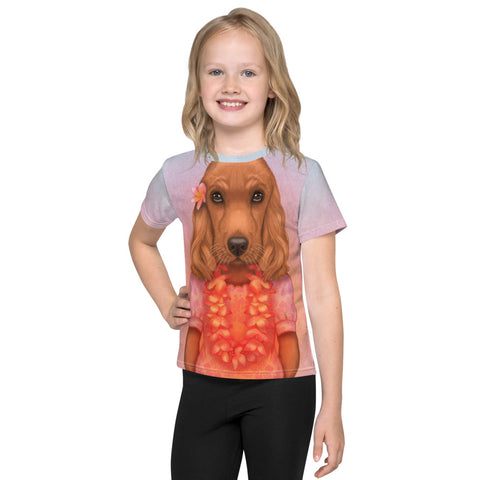 Unisex kids T-shirt "Love is worn like a wreath through the summers and the winters" (English Cocker Spaniel)