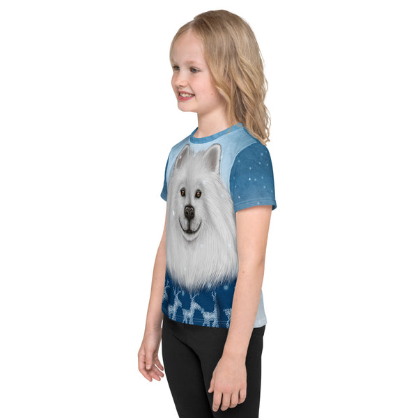 Unisex kids T-shirt "No snowflake ever falls in the wrong place" (Samoyed)