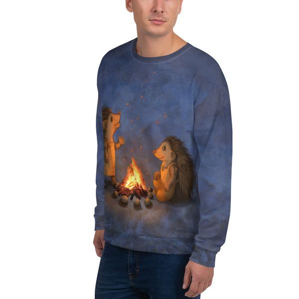 Unisex sweatshirt "Blacksmith's children are not afraid of sparks" (Hedgehogs)
