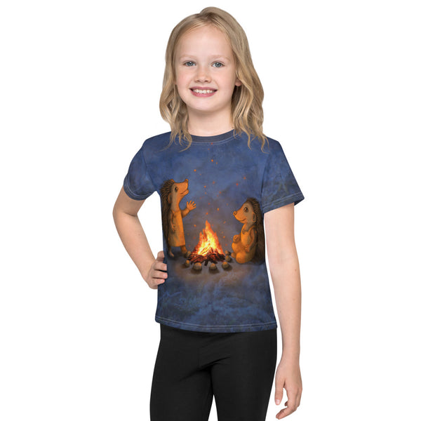 Unisex kids T-shirt "Blacksmith's children are not afraid of sparks" (Hedgehogs)