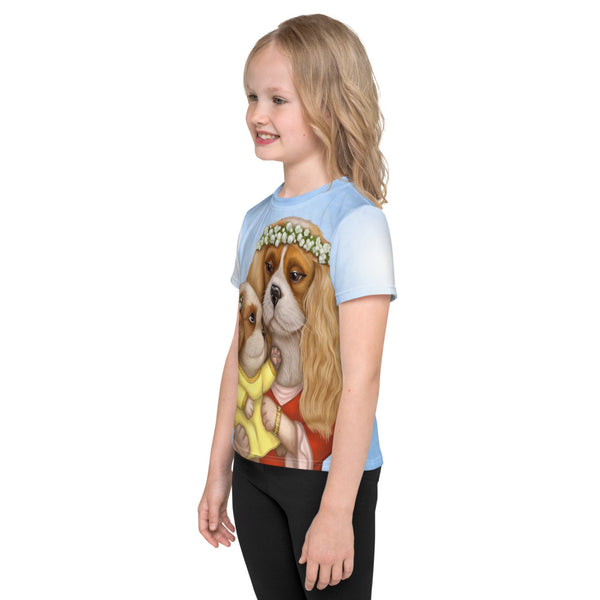 Unisex kids T-shirt "Time brings everything to those who can wait for it" ( Cavalier King Charles Spaniels)