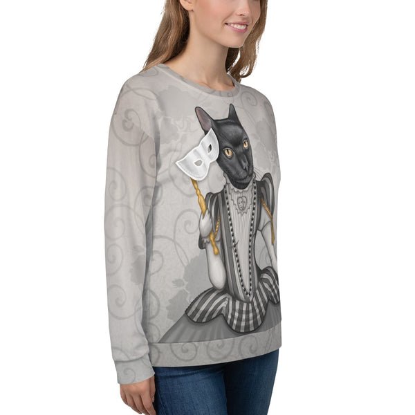 Unisex sweatshirt "The face is a mask, look behind it" (Cat)