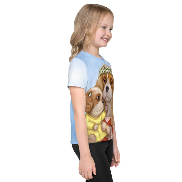 Unisex kids T-shirt "Time brings everything to those who can wait for it" ( Cavalier King Charles Spaniels)